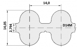 Řemen ozubený D14M 1190 - 115 mm HTD optibelt OMEGA