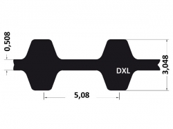 Řemen ozubený DXL 150 - 025 (6,35 mm) optibelt ZR