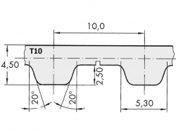 Řemen ozubený T10 400 - 20 mm optibelt ALPHA POWER